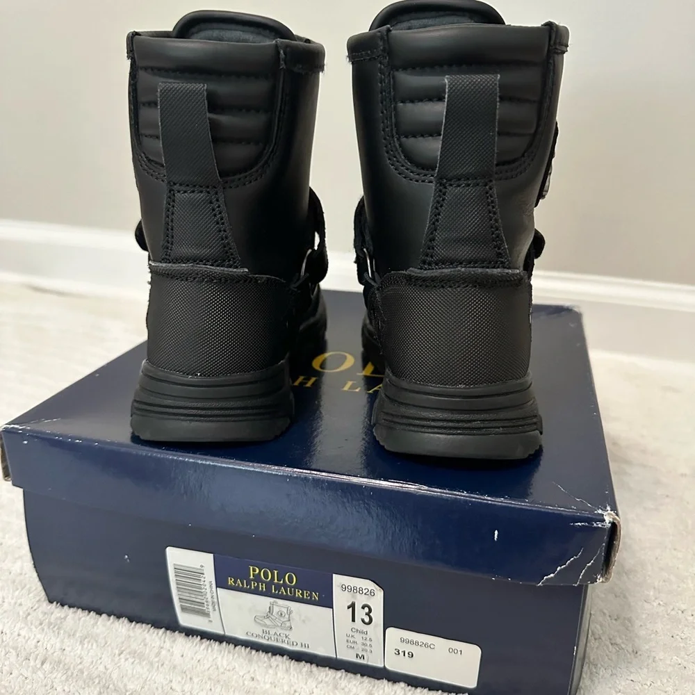 NWOT POLO RALPH LAUREN BLACK KIDS CONQUERED HI